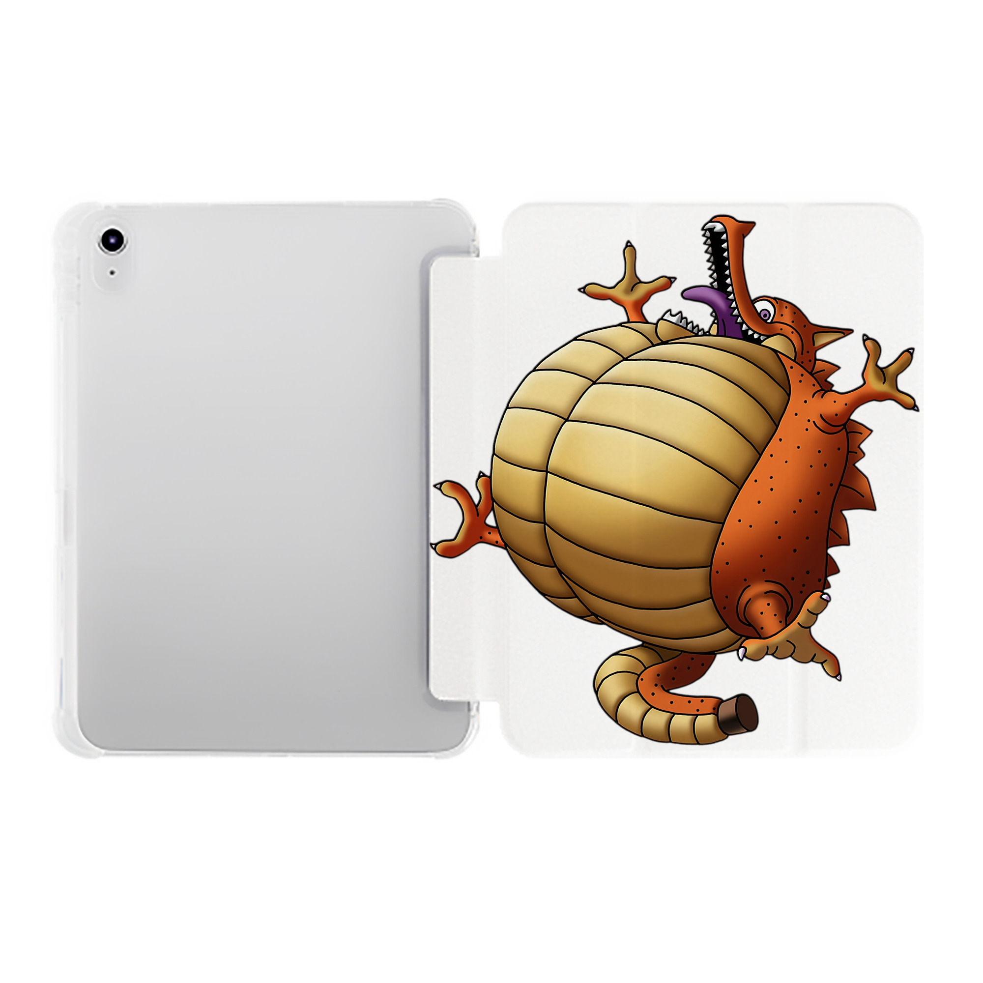 （画像用） ドラゴンクエスト Doragon Kuesuto Dragon Quest IPad ケース ペン収納付き 三つ折りスタンド PUレザー×シリコン 対応機種9.5/10.5/10.9インチ